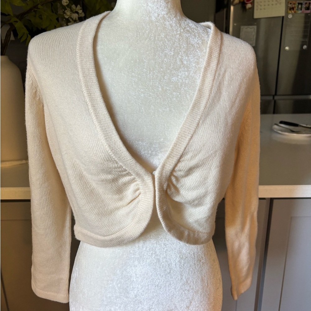 Lilly Pulitzer cashmere Cream Cropped bolero